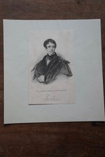 JOHN GEORGE LAMBTON, CTE DURHAM (1792-1840) PORTRAIT ENGRAVING 19th century born in LONDON