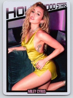 Miley Cyrus Hollywood Actress Singer Model Hot Spicy Custom Trading Card