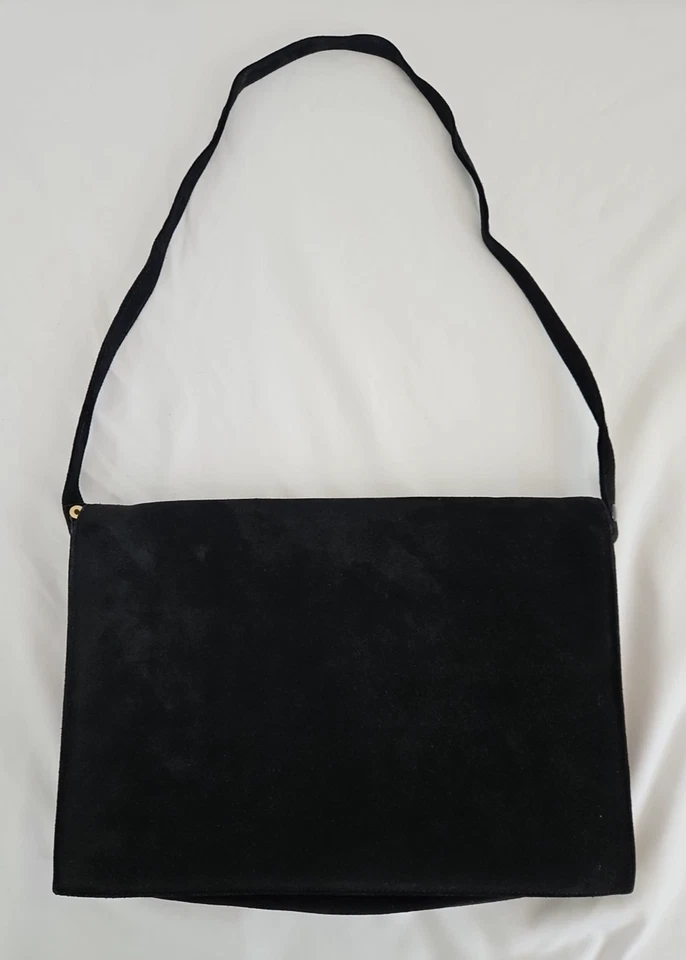 JAY HERBERT - NUEVA YORK - Bolso de mano bandolera de cuero gamuza negro Foto 4 de 4