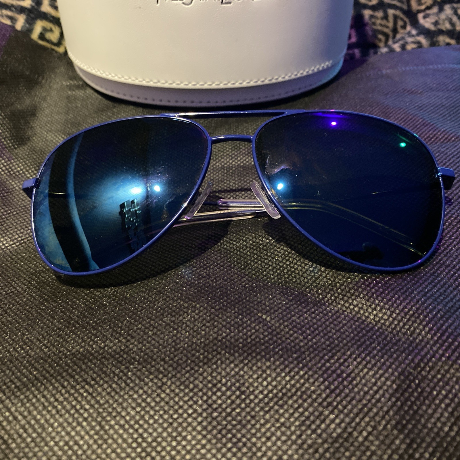 SAINT LAURENT UNISEX AVIATOR LENTI A SPECCHIO BLU CON MONTATURA BLU