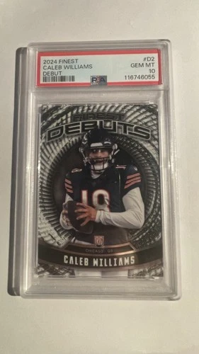 2024 Topps Finest D-2 Caleb Williams Debut Chicago Bears RC PSA 10 Rookie