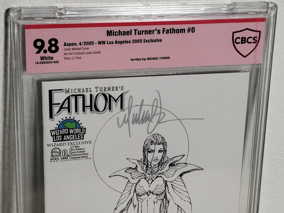 Fathom #0 Image 2005 CBCS 9.8 Signed by Michael Turner WW Los Angeles Exclusive - Image 2 of 3