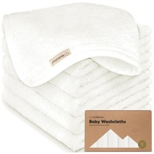 Plush Bamboo Washcloths for Kids, 10x10 - Pack of 6