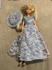 Vintage 1986 Barbie Romantic Wedding Flower Girl Skipper Dress & Hat Collectible