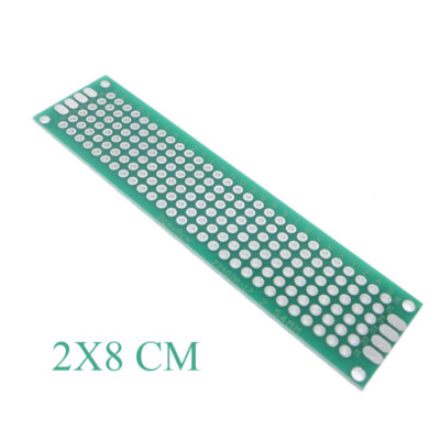 10pcs 2x8cm PROTOTYPE PCB 2.54mm panel double coating/tinning PCB Board 