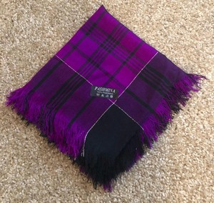purple and black scarf