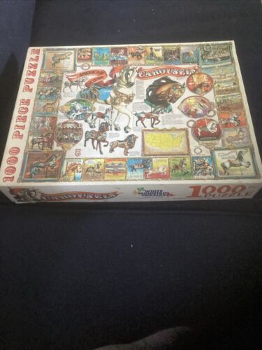 1998 HTF American Wooden Carousels Early 1900s Historical 1000 Piece Puzzle READ