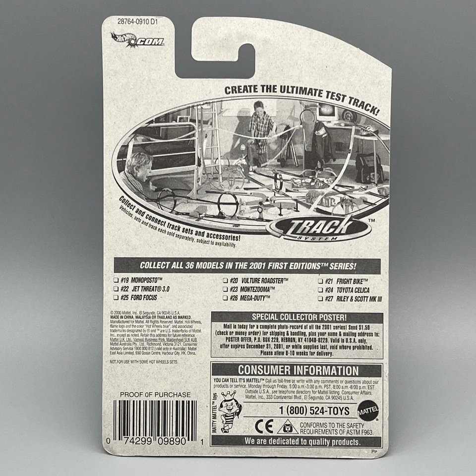 Hot Wheels 2001 First Editions Monoposto Collector #031 Free Shipping Read - Image 3 of 4