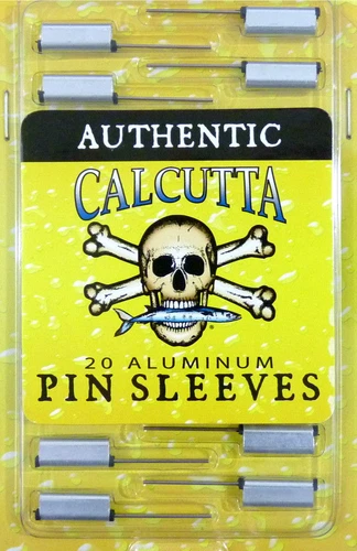 20 pc Calcutta 200 lb Aluminum Pin Rig Sleeve Ballyhoo Fishing Lure Rigging Mahi