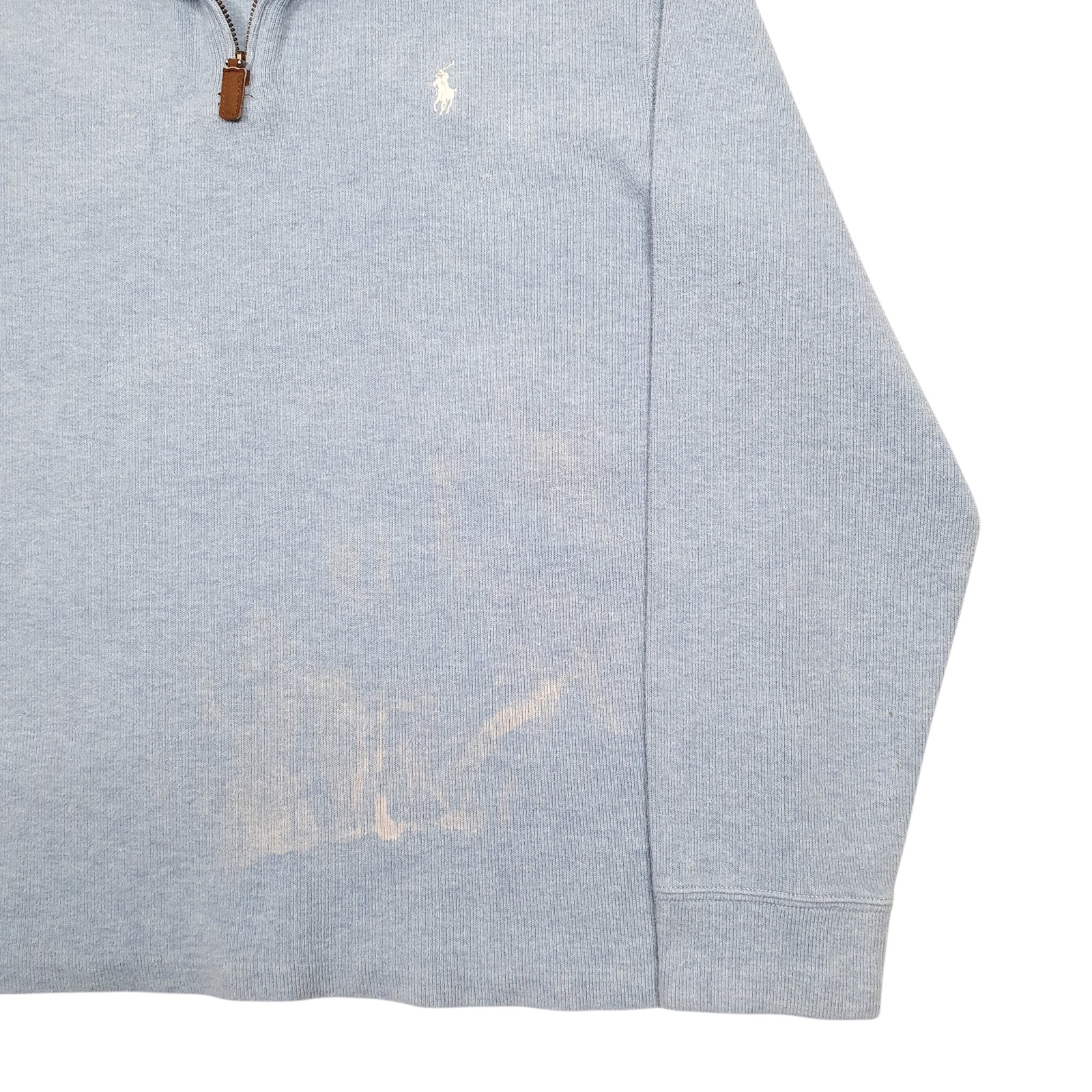 RALPH LAUREN 1/4 Quarter Zip Cotton Jumper Sweatshirt Mens L image 4