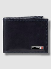  49 Tommy Hilfiger Men's Navy Blue Edisto Bi-Fold Rfid Passcase Leather Wallet