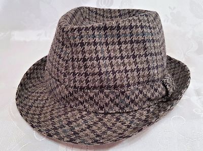 AUSTRIA VINTAGE AUTHENTIC JOSEF PICHLER  GRAY MENS FEDORA HAT US 7 1/4 EU 58