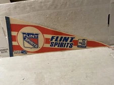 IHL Flint Spirits Hockey Pennant ( Big John & WDLZ 1330)  30 X 12