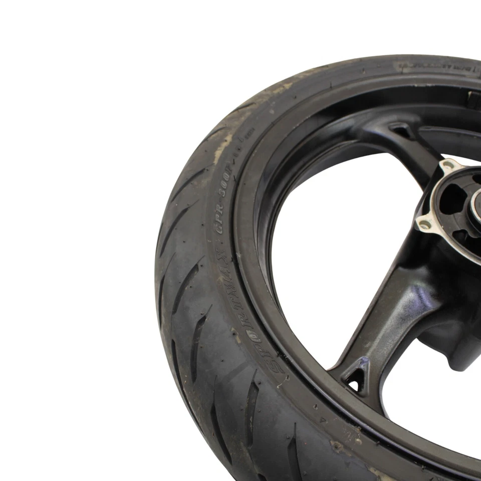 Rueda delantera Suzuki Hayabusa 2008-2018 neumático Dunlop negro llanta recta Foto 3 de 4