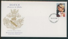 Gabon Scott #908c FIRST DAY COVER In Memoriam 1998 Princess Diana (1961-1997) $$