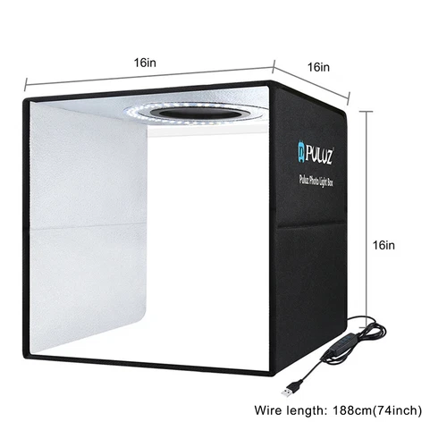 24" LED Photo Studio Light Box Portable Folding Photography Shooting Tent Kit - Bild 24 von 84