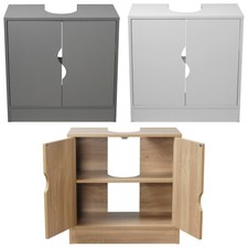 Flaminio Wooden Bathroom Under Sink Vanity Unit Modern Furniture Storage Shelf 