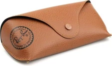 RayBan Faux Leather Sunglass Case Brown