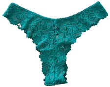 NWT Frederick's Of Hollywood Jessica Green Lace Tanga Underwear Large X38-1000