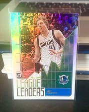 2020-21 Donruss All Time League Leaders Green Flood #7 Dirk Nowitzki Mavericks