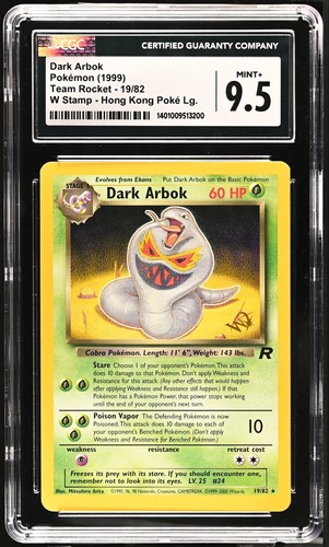 Dark Arbok (Unlimited) graded CGC 9.5 for sale on eBay