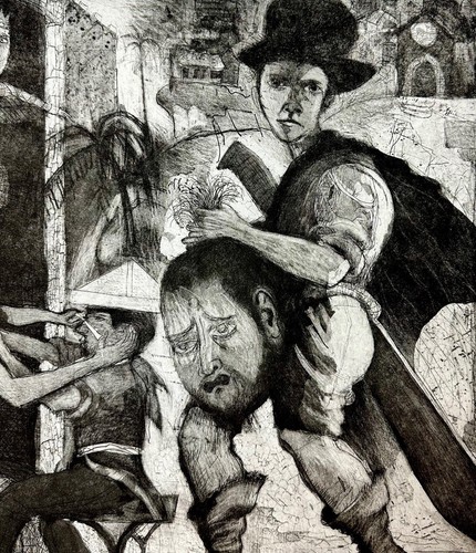 A MANICHEIST DREAM Engraving/mixed intaglio print by David Driesbach 1992 Proof - Picture 4 of 6