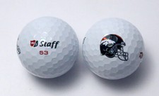 Denver Broncos NFL Football Team Pair Set of Wilson Staff Golf balls