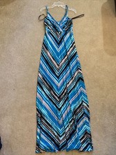 NWOT Calvin Klein Sleeveless Maxi Dress, Multicolor, Sz 4