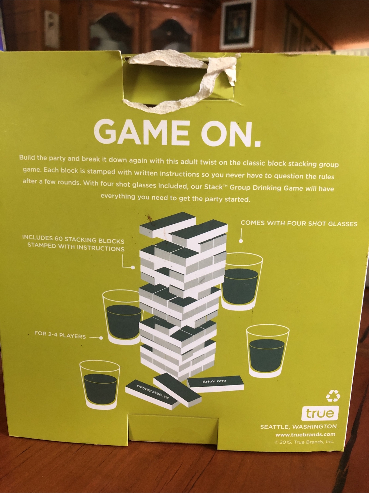 Stack™ Group Drinking Game by True Stacking Blocks Like Jenga | eBay