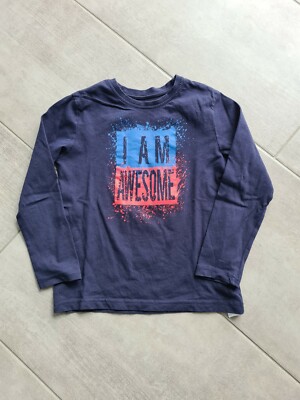  Langarmshirt Longsleeve Shirt Kinder Jungen Größe 122 Primark Print Aufdruck 