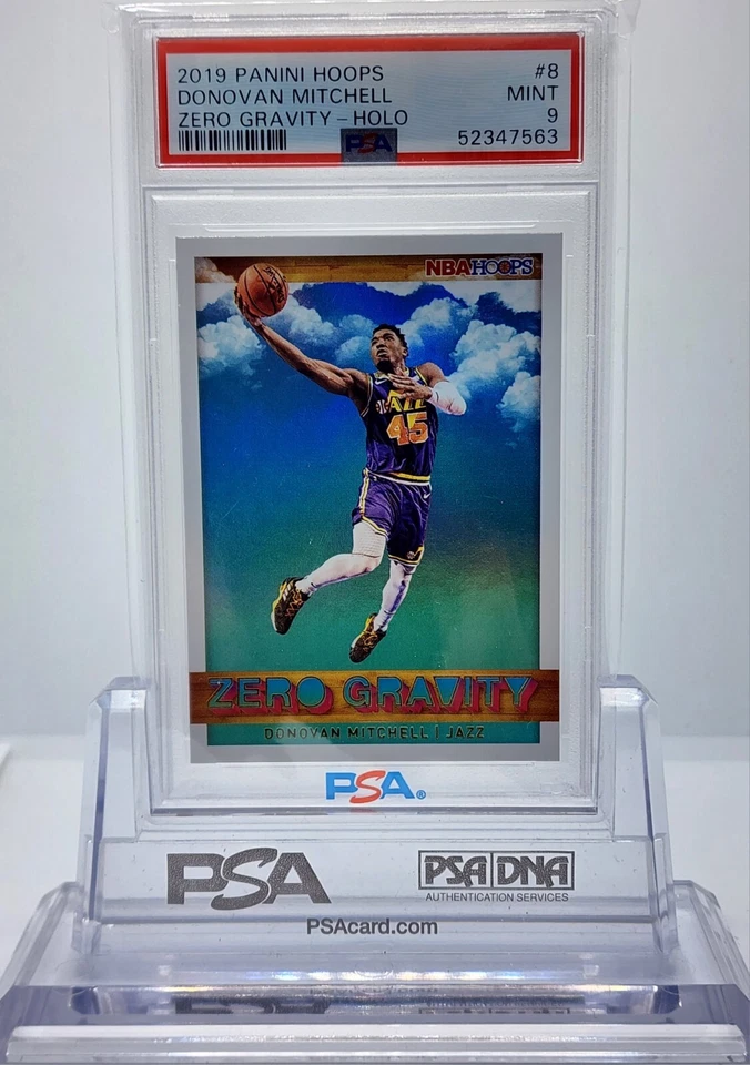 DONOVAN MITCHELL 2019 PANINI HOOPS #8 ZERO GRAVITY HOLO PSA 9 MINT POP 10 - Image 2 of 2