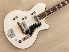 1965 Supro Martinique Val-trol Resoglass Vintage Electric Guitar Ermine White