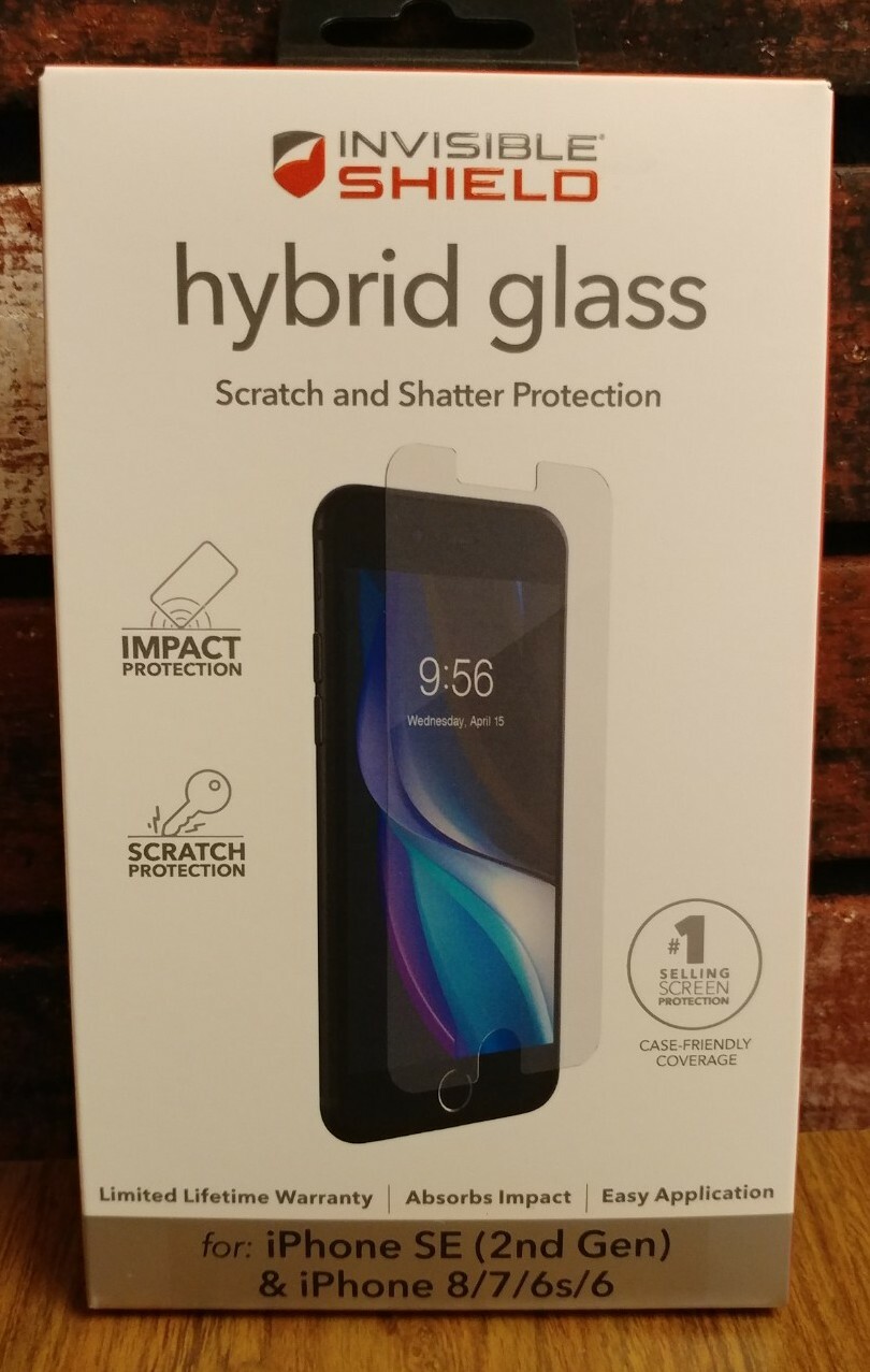 ZAGG Hybrid Glass Iphone SE 2nd Gen 6 6s 7 8 InvisibleShield Screen