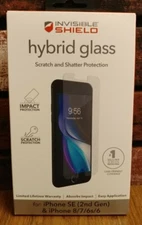 ZAGG Hybrid Glass Iphone SE 2nd Gen 6 6s 7 8 InvisibleShield Screen Protector 