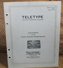 Teletype Printing Telegraph Systems Bulletin 147 -Issue 2- Model 14/20