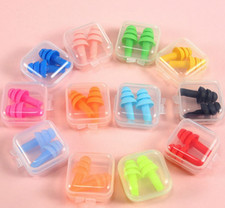 1-12 pairs Soft Silicone Reusable Ear Plugs Noise Cancelling Sleep Swim Work UK