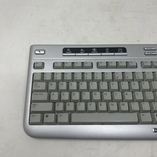 Genuine HP 5187 Silver Multimedia Keyboard Wired PS/2 5187-7583 5V 50MA - Picture 2 of 8