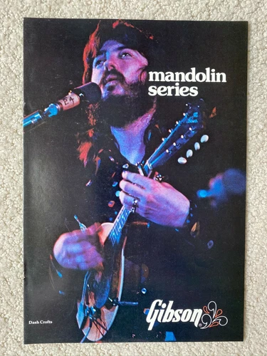 1975 Original Gibson MANDOLIN Series- 8 page Full Color Brochure-MINT