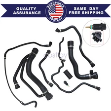 Radiator Coolant Hose 8pc Kit Water Hoses+Switch Fit BMW 750i 750Li (2006-2008)