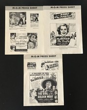 3 MGM JEANETTE MACDONALD RE-ISSUE PRESSBOOKS &ndash; MERRY WIDOW  FIREFLY, GOLDEN WEST