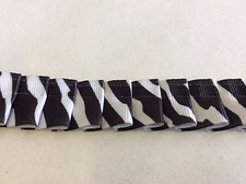 FARMHOUSE FABRICS-ZEBRA PLEATED GROSGRAIN RIBBON 7/8"W-- 13 5/8 YARDS