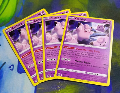 Pokemon Card Clefairy Lost Origin x4 Playset LOR 062 Deck Building Staples 