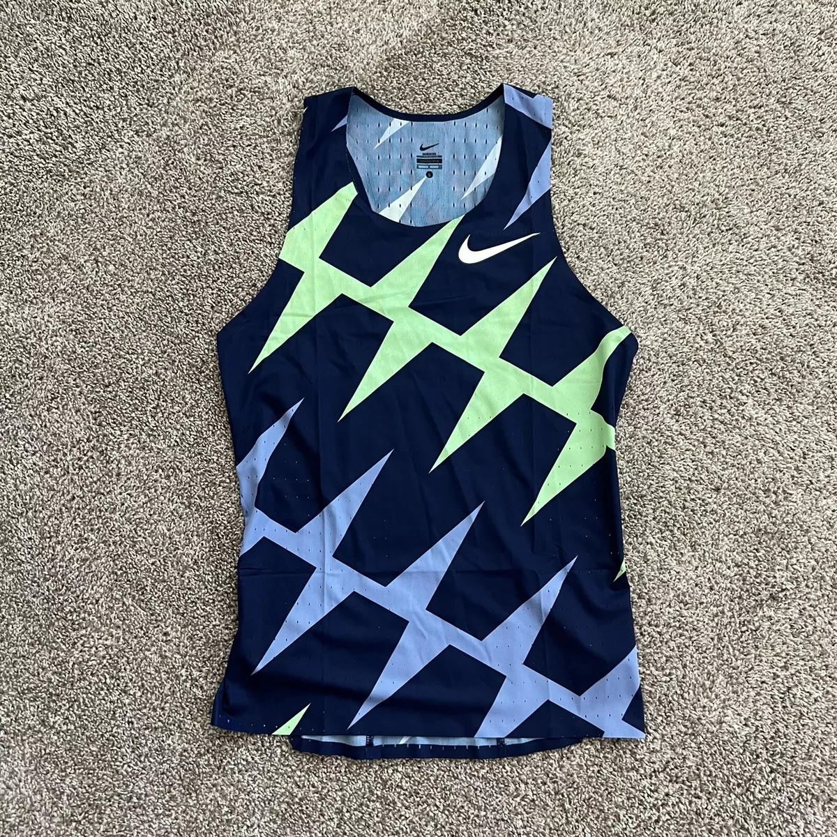 🔥Nike Pro Elite Aeroswift Running Singlet Blue CI0581-XXX (Men 