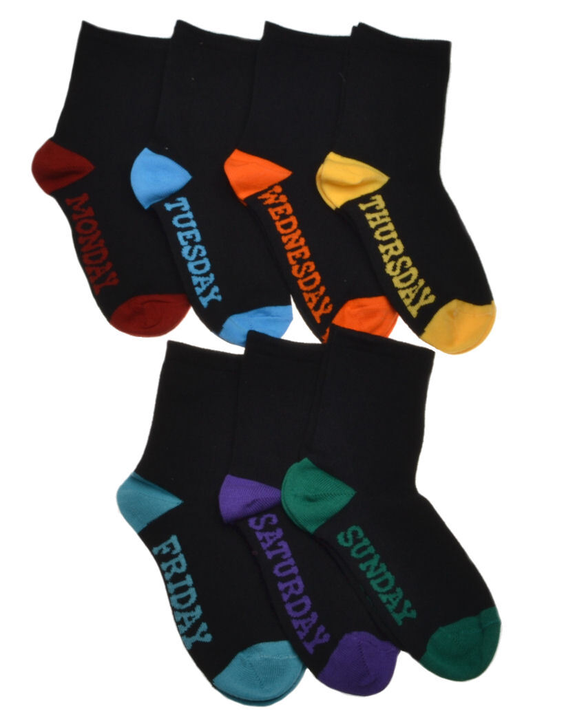 7 Pairs of Children's Days of the Week socks - Age 5-6 Years