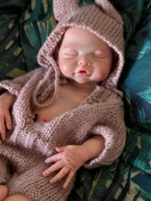 18Inch Full Body Soft Silicone Baby Doll Realistic Sleeping Newborn Girl Dolls