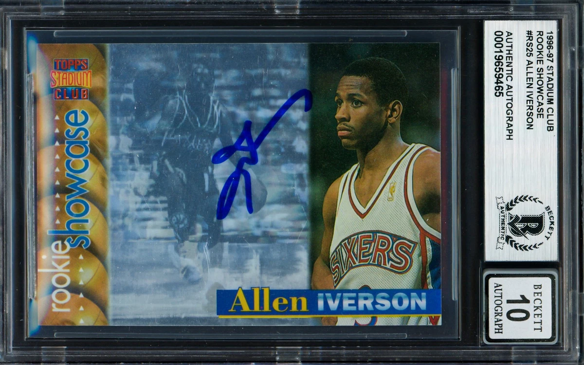 Topps Allen Iverson 10 Graded Basketball Sports Trading Cards