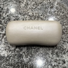 Genuine Chanel Sunglasses Eyeglass Hard Case White Ivory Pearlescent Good Preown