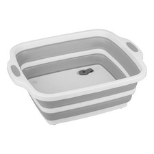 Collapsible Dish Tub Cutting Board Draining Hole Camping Sink 3 in 1