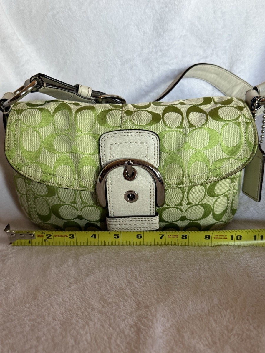 バッグ Coach Soho Green Signature Shoulder Bag Coach Y2K Signature SoHo Green Canvas Shoulder Bag E1087-F15668 | eBay