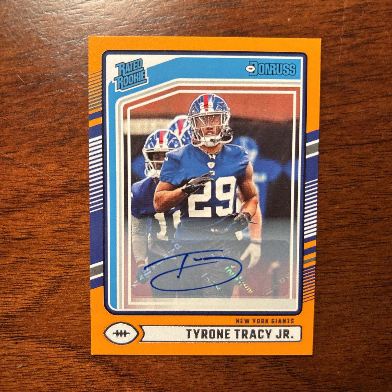 2024 Donruss Tyrone Tracy JR. Orange Rated Rookie Auto RC  #364